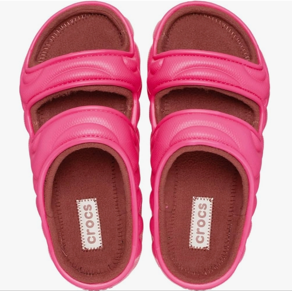 Crocs Cozzy Puffer Dragonfruit Pink Slide Sandals Women's SIZE 10 - Picture 6 of 15